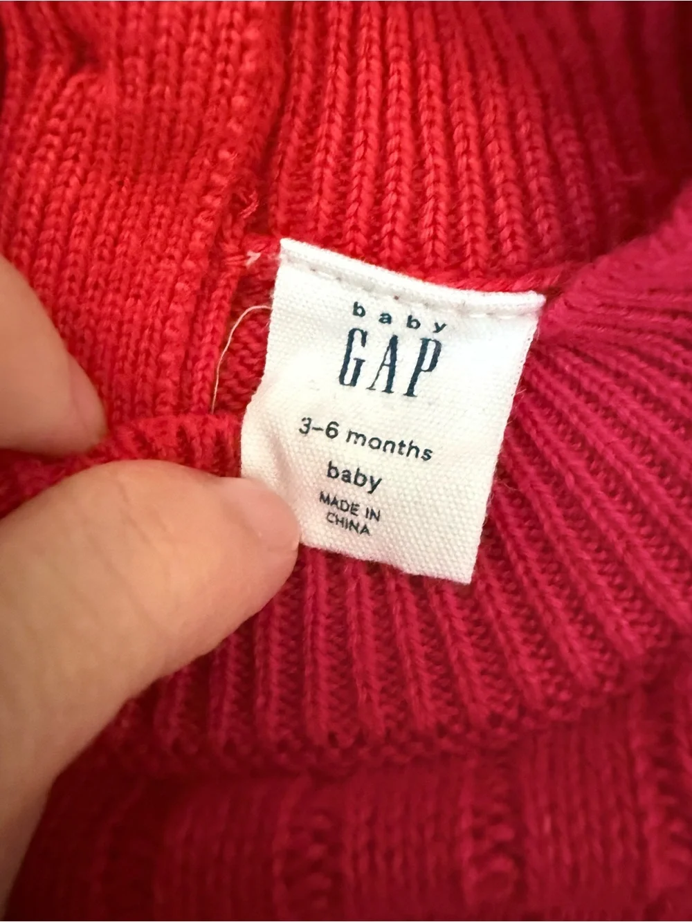 GAP Baby Red Knit Tulle Bodysuit Dress